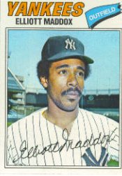 1977 Topps Baseball Cards      332     Elliott Maddox